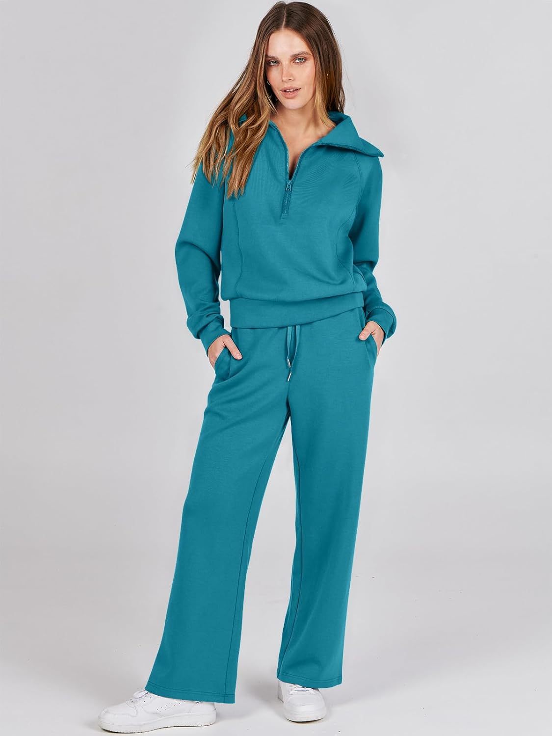 2024 Fall Trendy Outfits Oversized Two Piece Sweatsuit