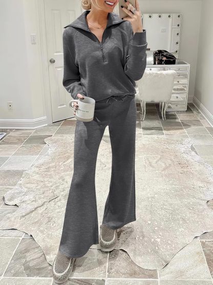 2024 Fall Trendy Outfits Oversized Two Piece Sweatsuit