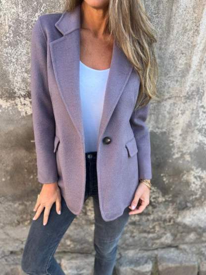 🔥NEW IN- 48% OFF- Women's Cotton Lapel Long Sleeve Casual Jacket