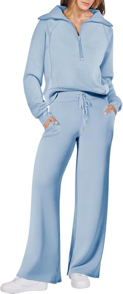 2024 Fall Trendy Outfits Oversized Two Piece Sweatsuit