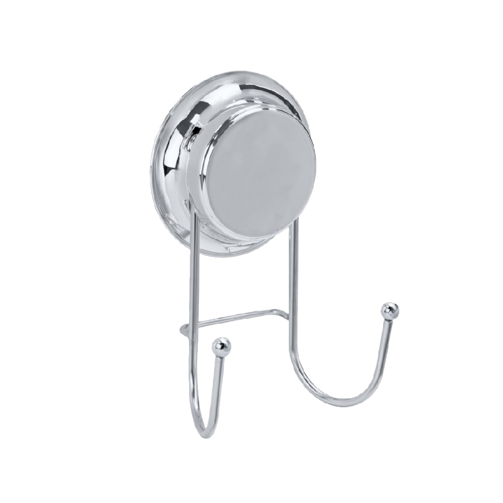 Gancho de baño cromado con base redonda-christinetaylor.shop