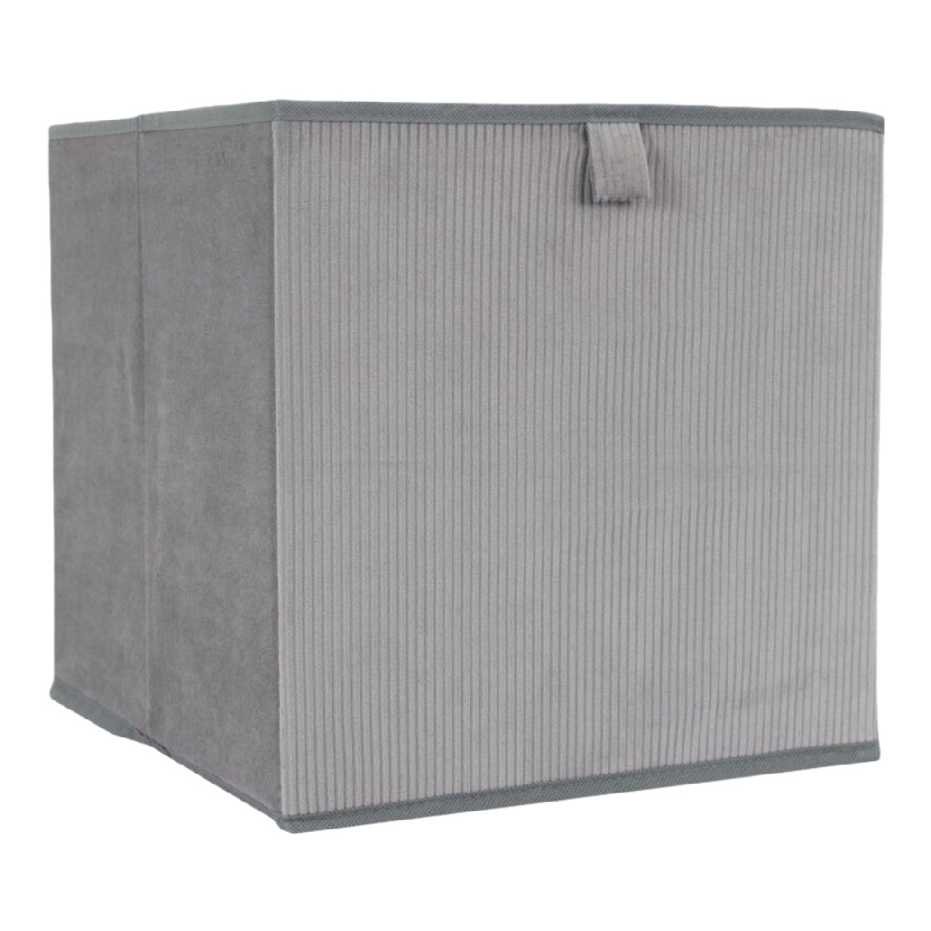 Caja de almacenamiento de tela con asas, color gris-christinetaylor.shop