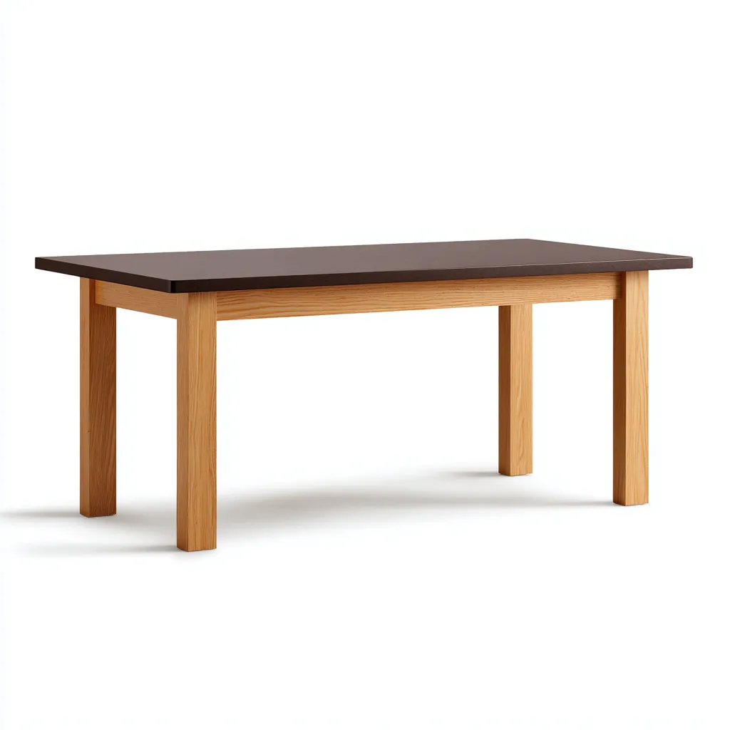 Tavolo Da Pranzo Rettangolare Legno 160X80X75 Cm - Marrone-Naturale - Design Moderno-Nichesta