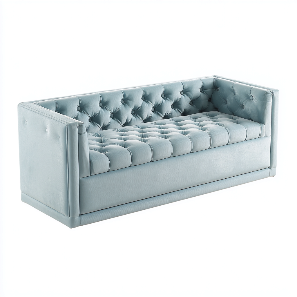 Panca Da Ingresso Velluto 120X45X60 Cm - Azzurro - Stile Classico-Nichesta