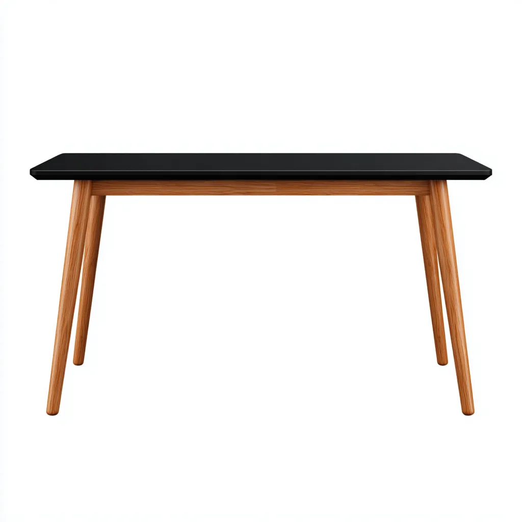 Tavolo Da Pranzo Rettangolare In Legno 150X85X75 Cm - Nero-Rovere - Stile Moderno-Nichesta