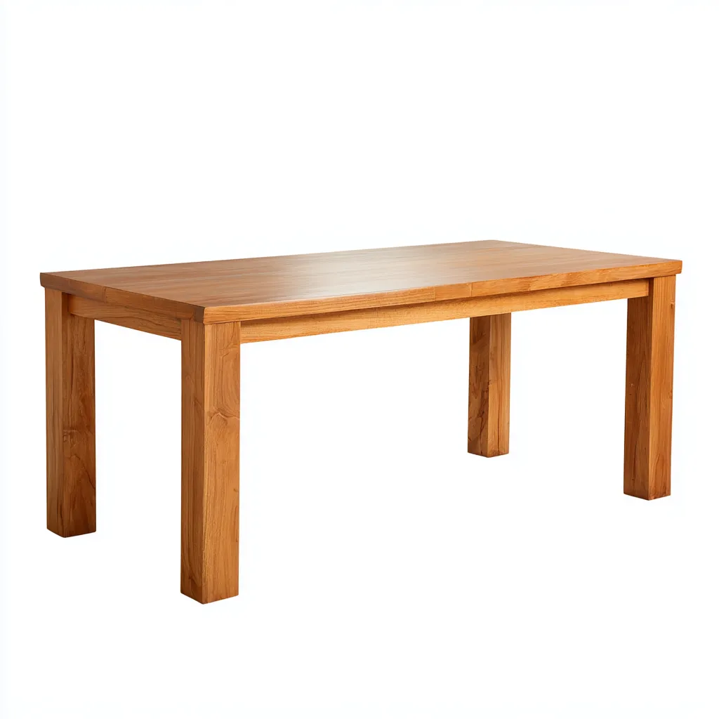 Tavolo Da Pranzo In Legno Massello 180X90X75 Cm - Rovere Naturale - Stile Moderno-Nichesta