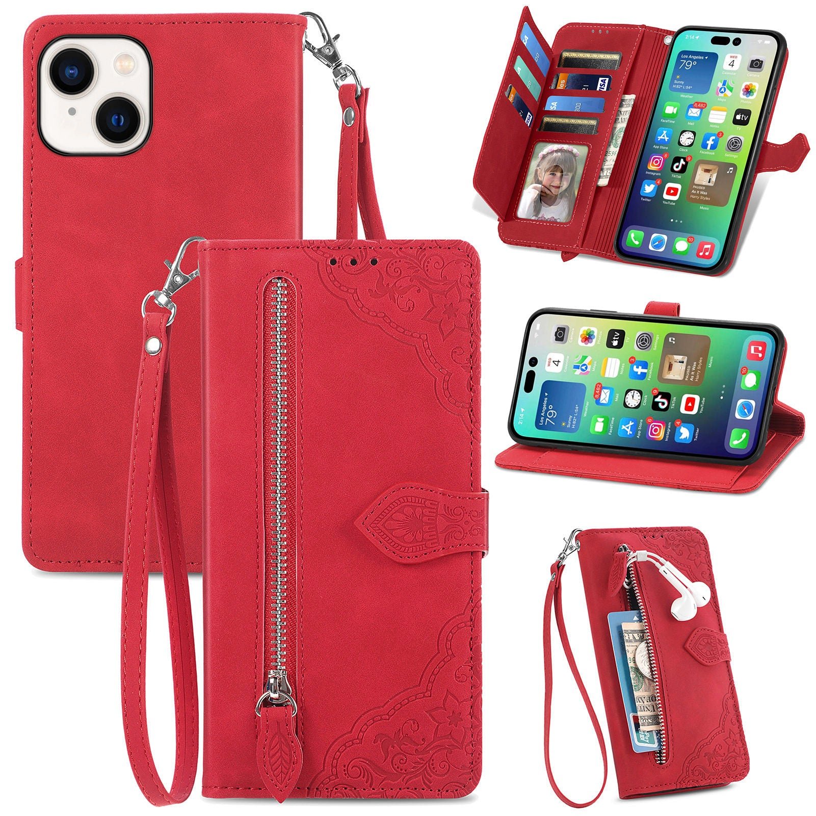 Versatile Elegance Wallet Flip Case for iPhone
