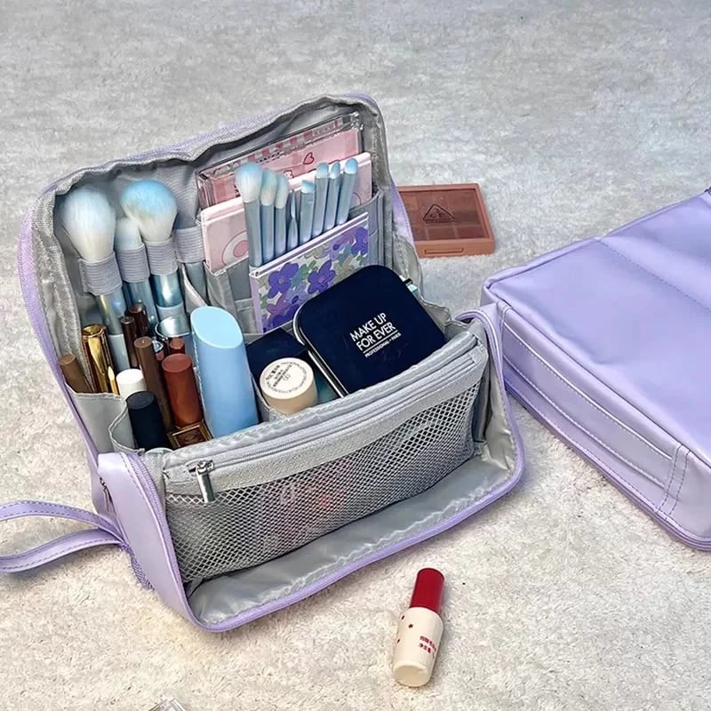 Standing Makeup Bag – Portable, Large Capacity