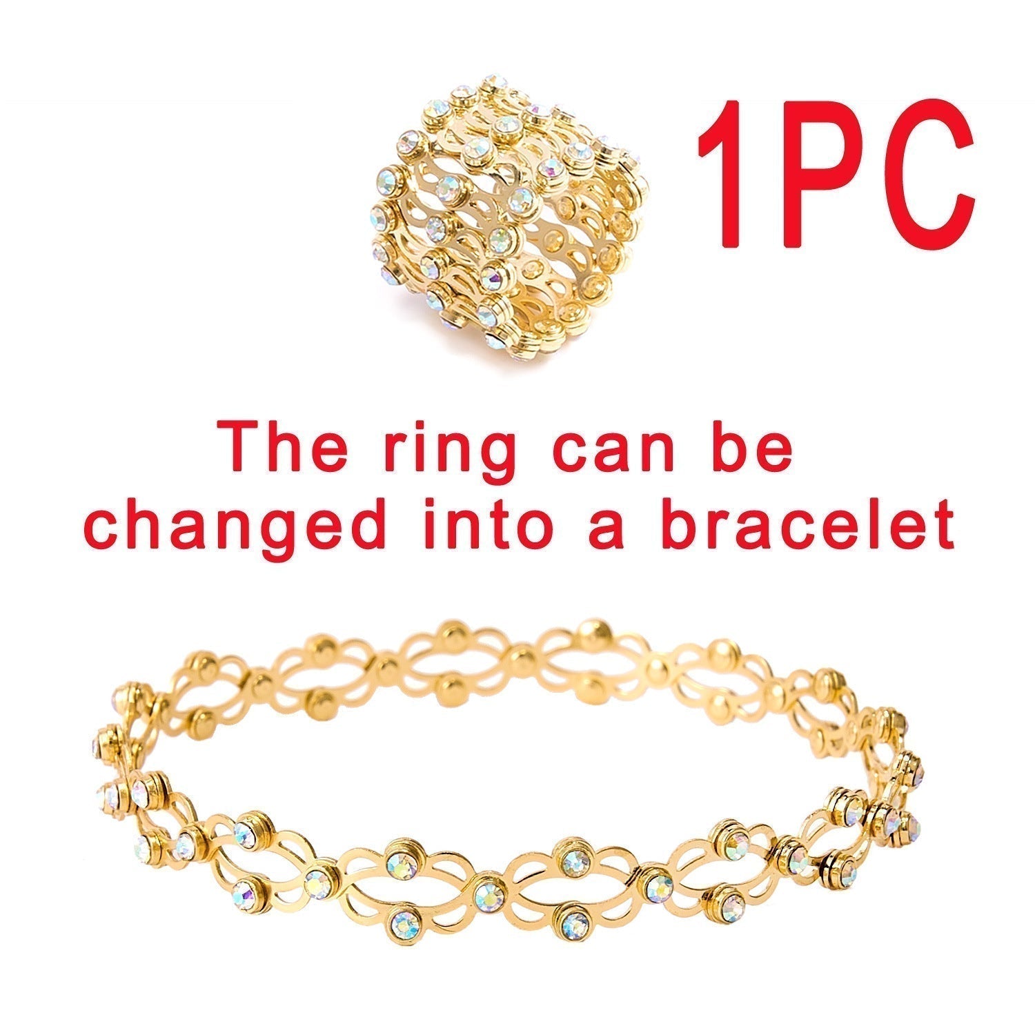 ⏰Magic 2 in 1 Foldable Ring Bracelet