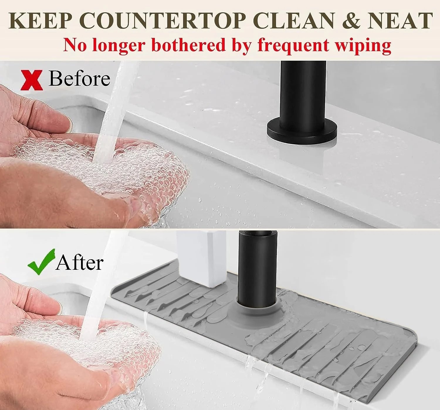 🧼Faucet Splash Guard & Drainage Mat