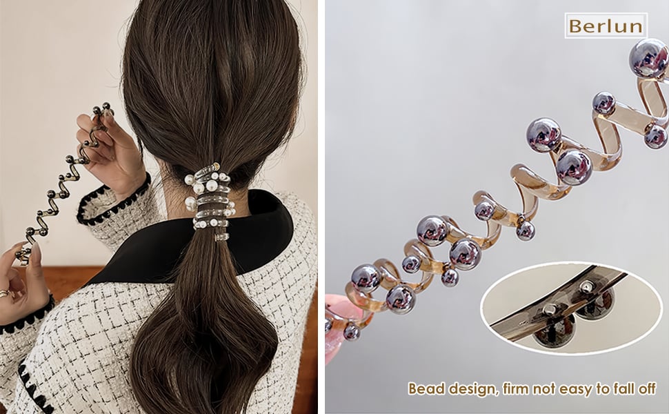 Telephone Scrunchies Spiral Stretchy Ponytail Holders Hair Bands Phone Cord Hair Ties for Girls