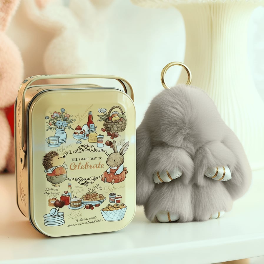 🐰 Handmade Soft Bunny PomPom Charms