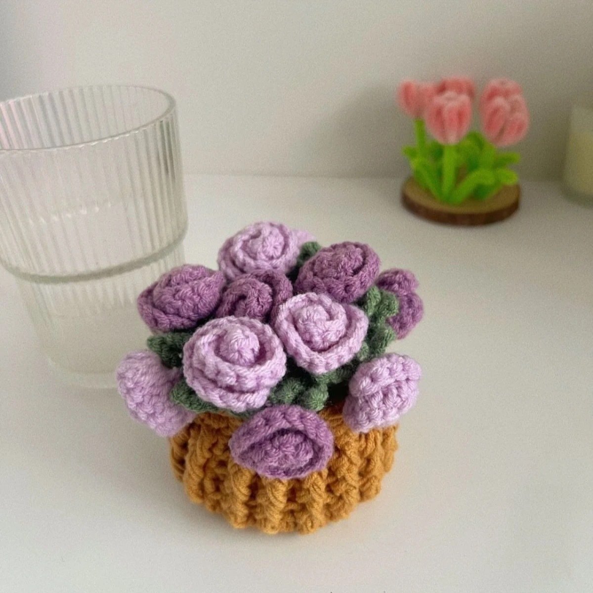 Crochet Flower Blanket Coasters