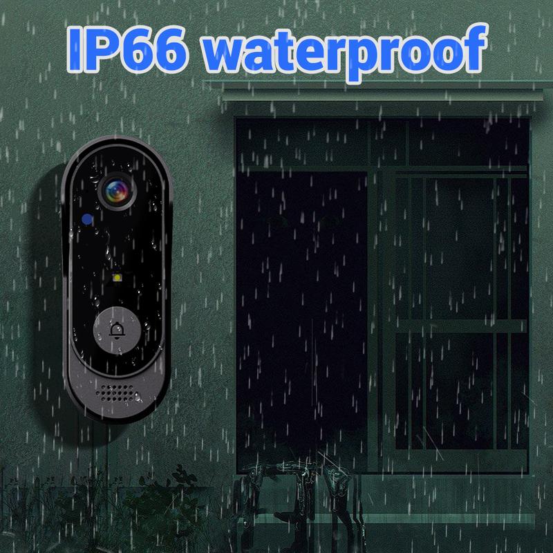 X8 A Wireless Doorbell Camera, Rechargeable Smart Visual Doorbell, Modern Home Security Doorbell with Night Vision, Safety Intercom for Privacy, Alarm, Sensor，waterproof