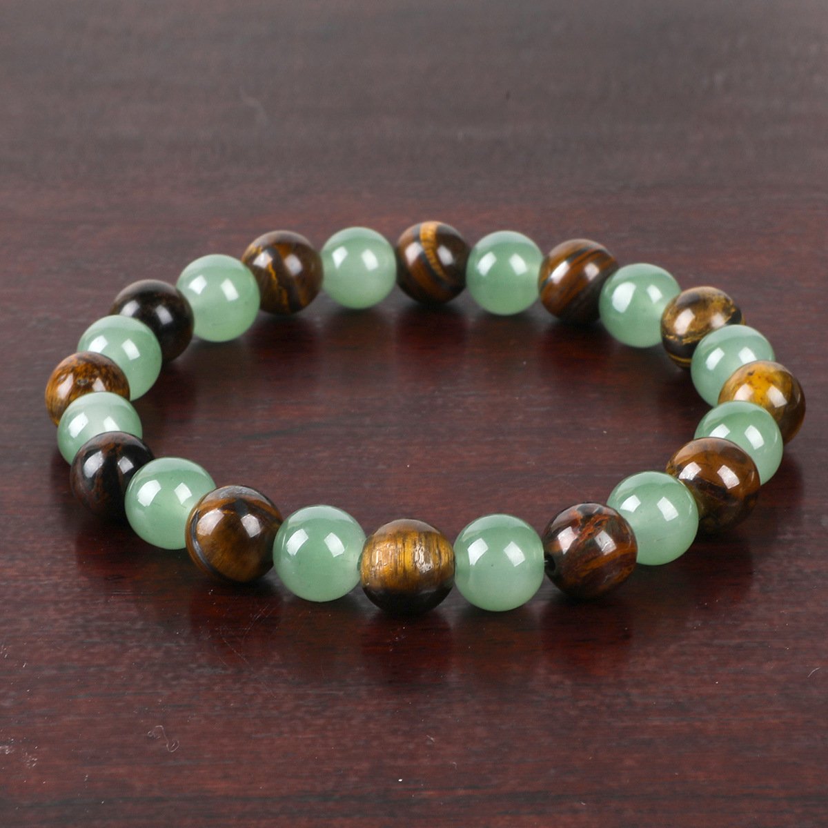 🍀-💰Money Attraction Bracelet with Green Aventurine & Tiger Eye