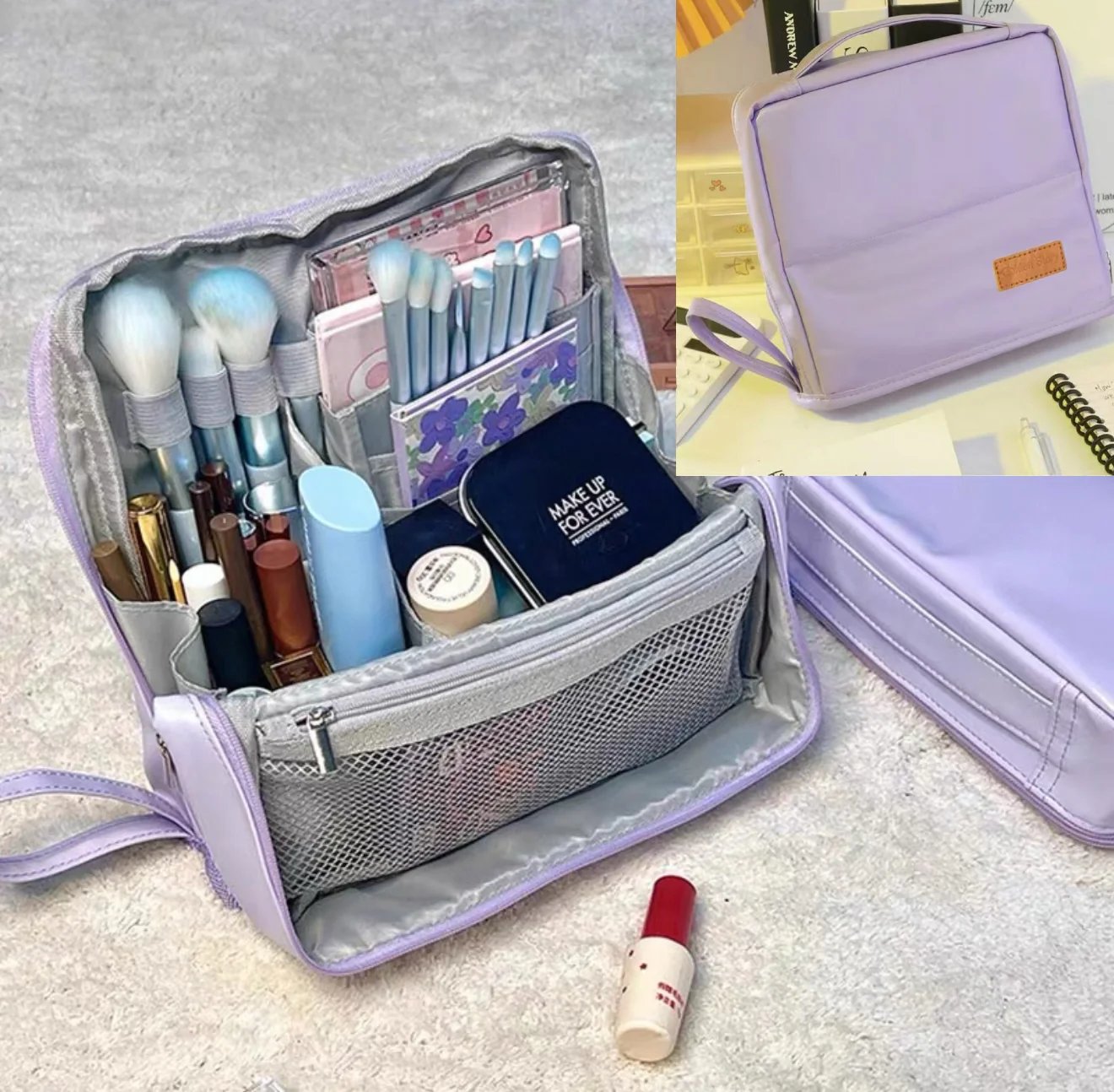 Standing Makeup Bag – Portable, Large Capacity
