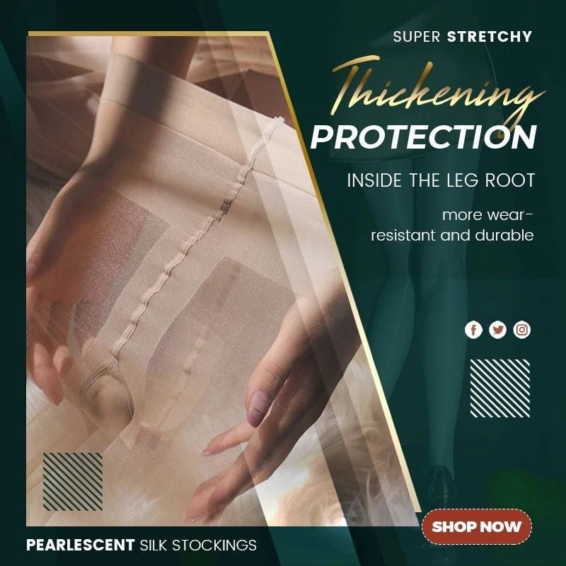 🔥Pearlescent Silk Stockings Sexy Nylon Pantyhose