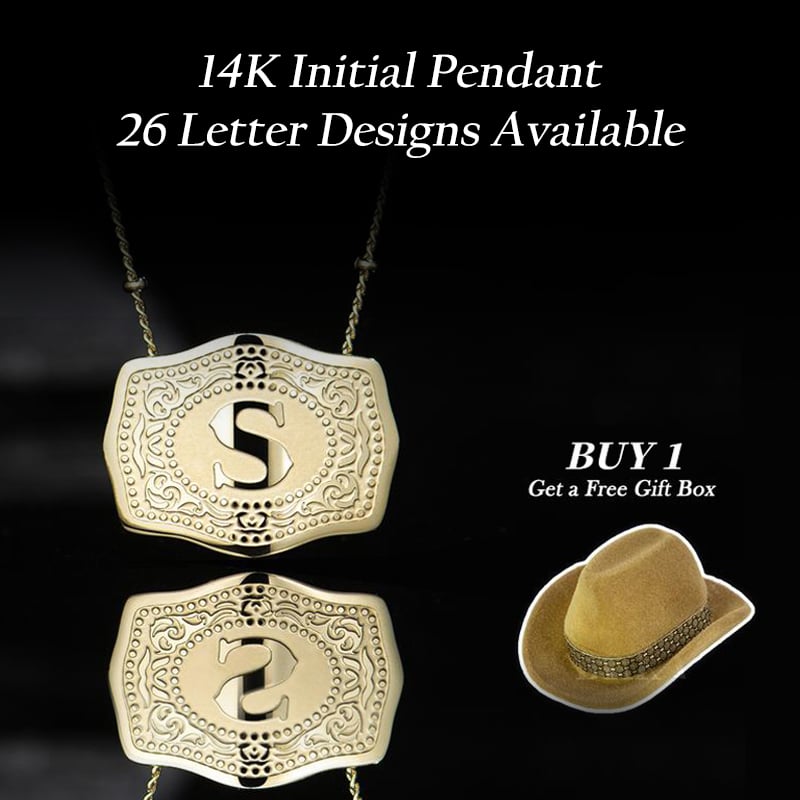 🤠 Handmade Western CowTag Initial Necklace ✨Your Story in 14K Gold Plated Perfection