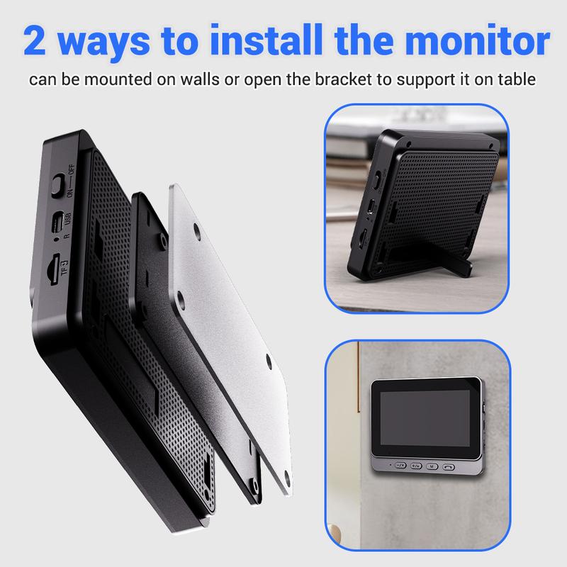 X8 A Wireless Doorbell Camera, Rechargeable Smart Visual Doorbell, Modern Home Security Doorbell with Night Vision, Safety Intercom for Privacy, Alarm, Sensor，waterproof