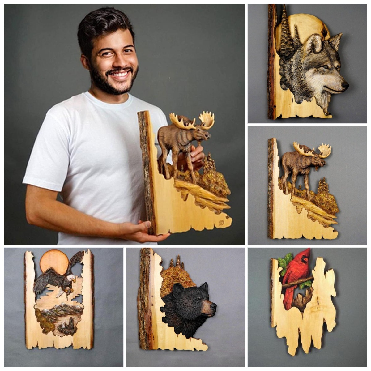 🐻Animal Carving Handcraft Wall Decor