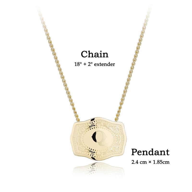 🤠 Handmade Western CowTag Initial Necklace ✨Your Story in 14K Gold Plated Perfection