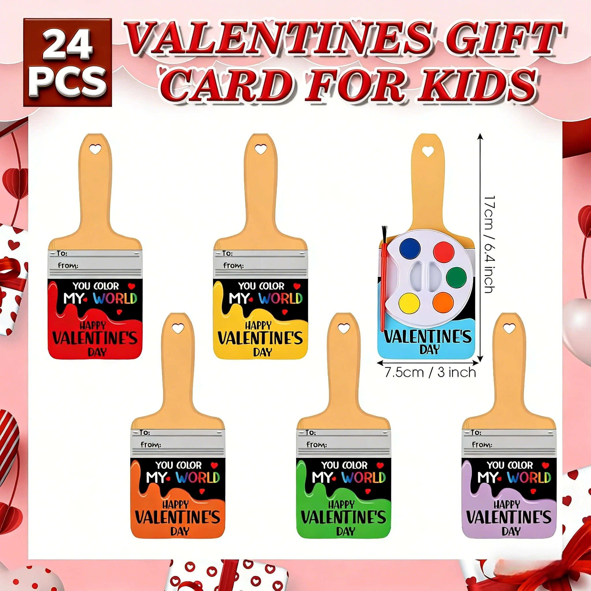 Mini Watercolor Paint Sets For Valentines Day Gifts