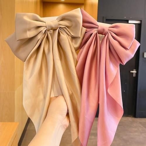 🔥Large Bow Hair Clip for Women – Wedding & Everyday Ponytail Accessory with Long Tail