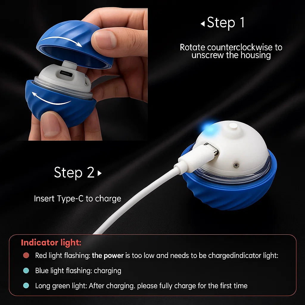 Pet Bounce Ball for Cats & Dogs