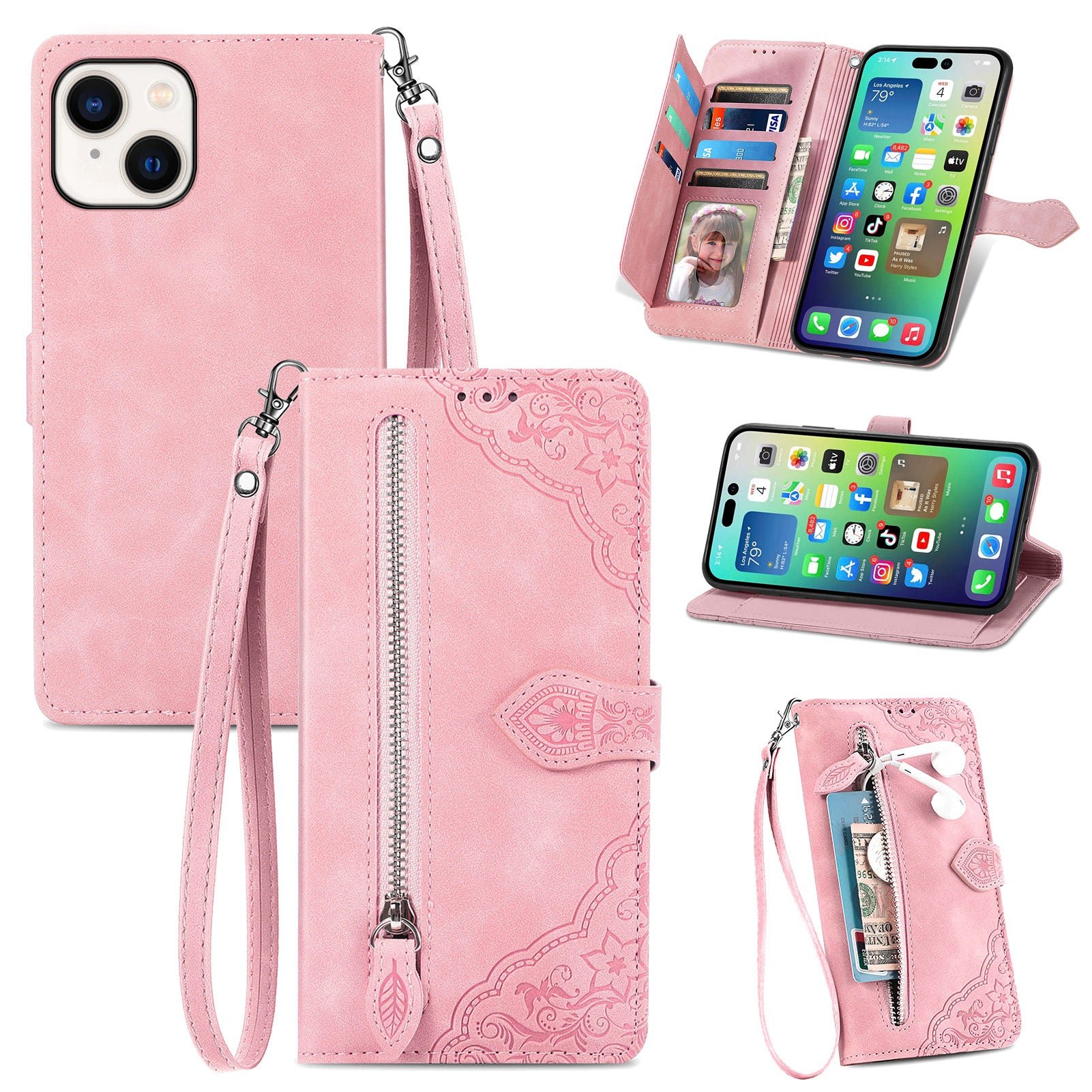 Versatile Elegance Wallet Flip Case for iPhone