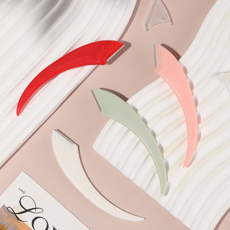 ⚡Beginner's Safety Eyebrow Razor - Stainless Steel Crescent Blade with Micro-Guard