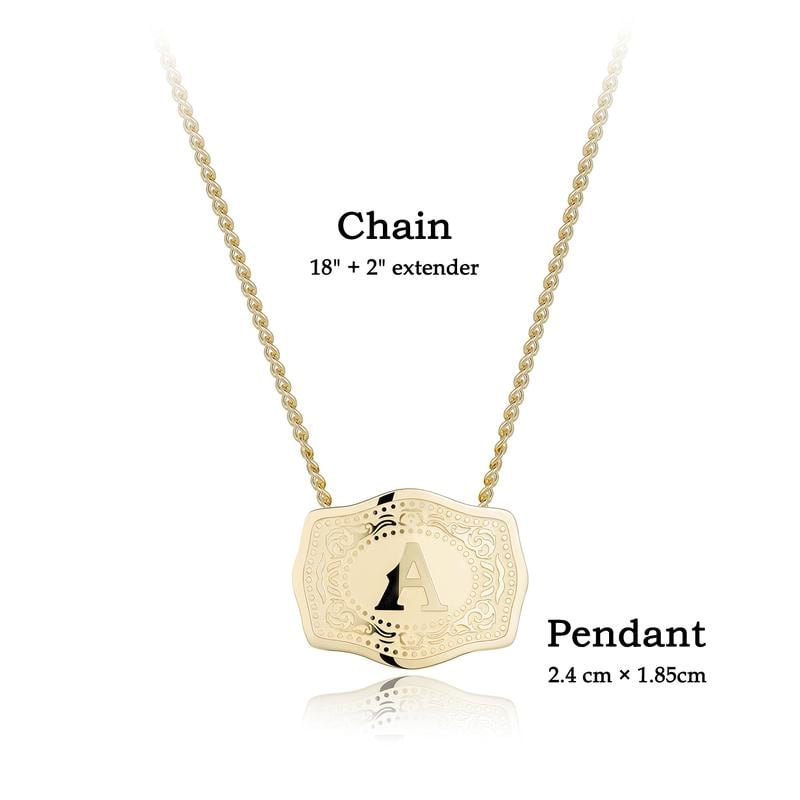 🤠 Handmade Western CowTag Initial Necklace ✨Your Story in 14K Gold Plated Perfection