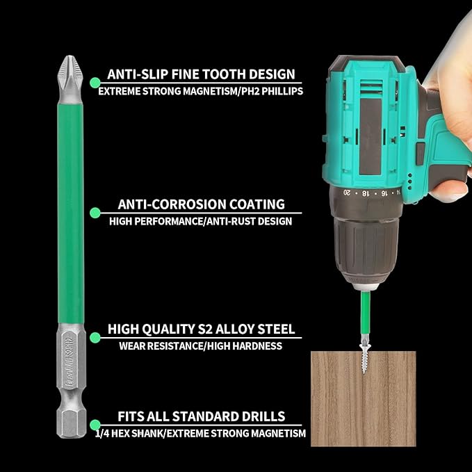 Strong Magnetic Durability Screwdriver Drill Bit Set