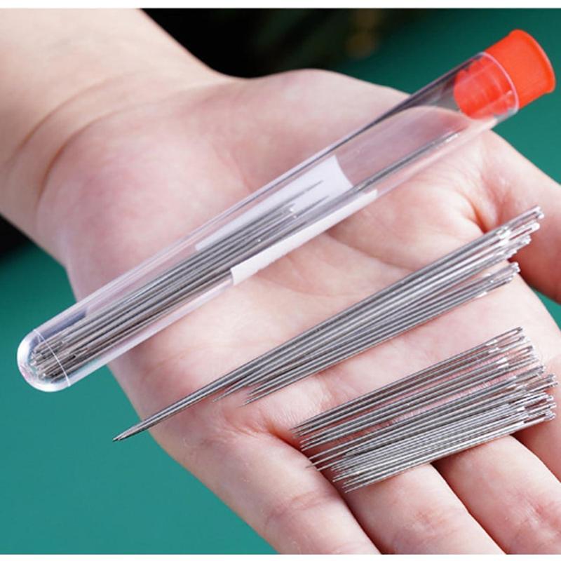 🧵34PCS Big Eye Steel Needles Set ✨Long & Thin Handmade Quilting & Sewing Needles Kit for DIY Sewing Projects