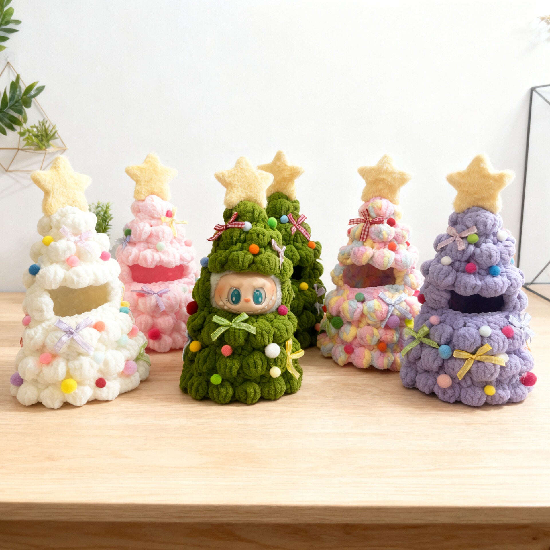 🎅Labubu handmade woven Christmas tree doll clothes
