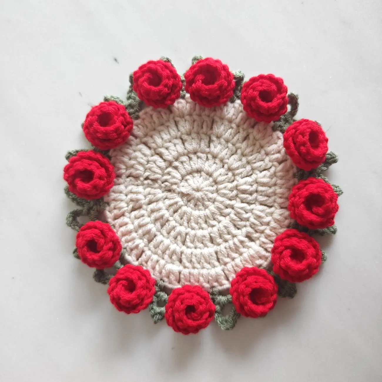 Crochet Flower Blanket Coasters