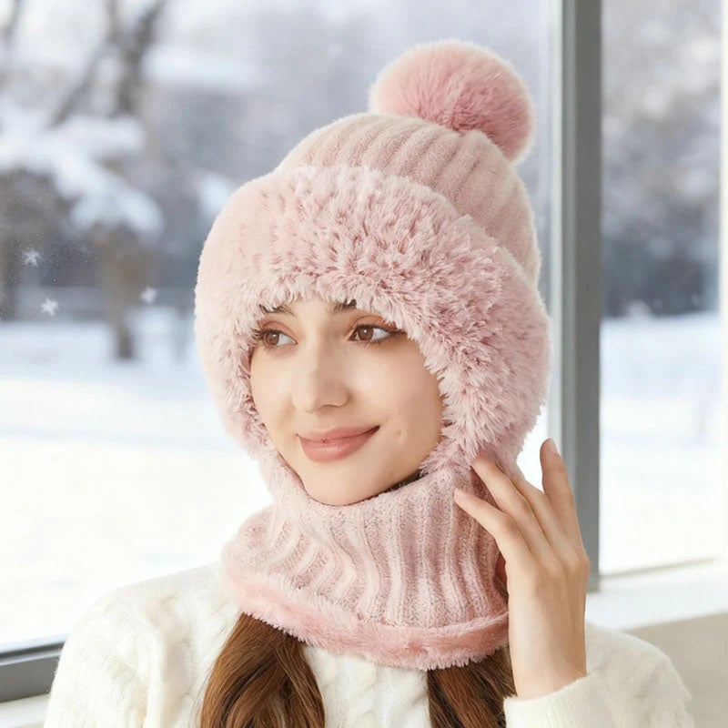 ❄️ 3-in-1 Thick Plush Winter Hat🧣