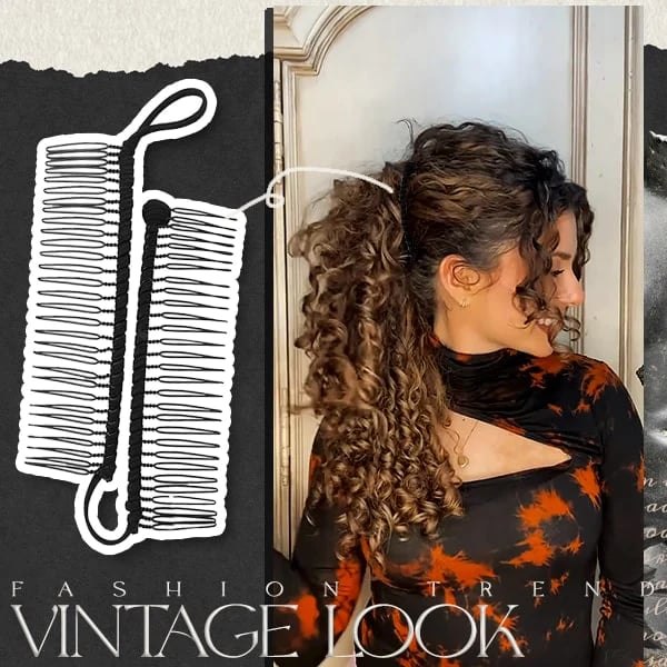 🔥Vintage Stretchy Banana Hair Clip