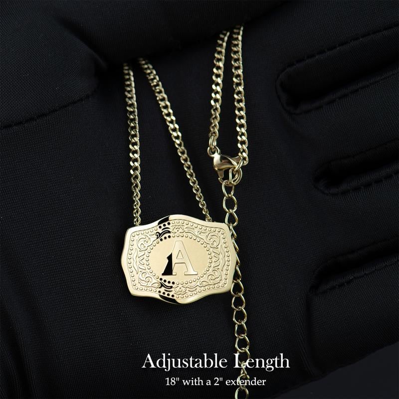 🤠 Handmade Western CowTag Initial Necklace ✨Your Story in 14K Gold Plated Perfection