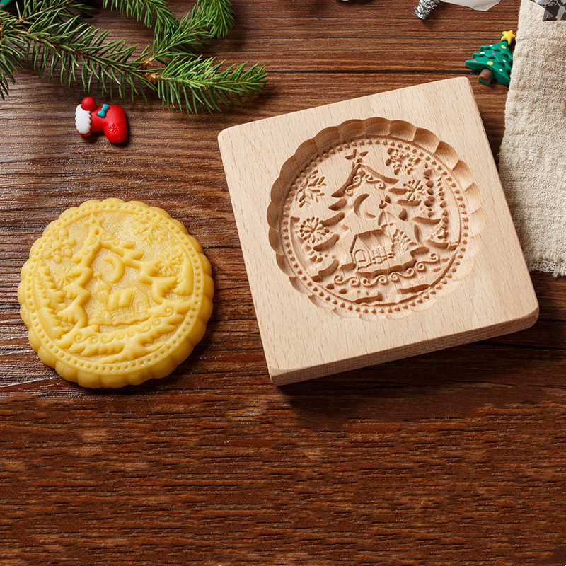 🎁WOOD PATTERNED COOKIE CUTTER - EMBOSSING MOLD FOR COOKIES