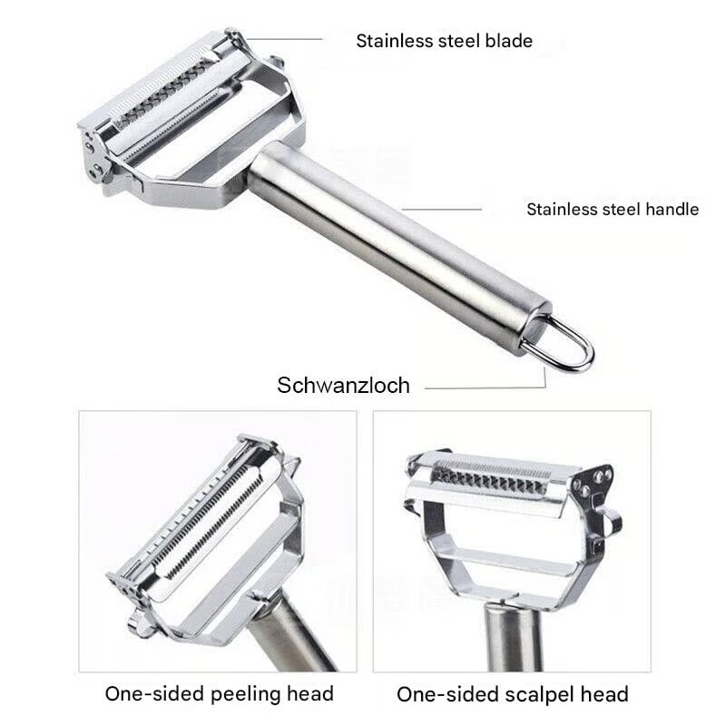 Multifunctional vegetable peeler made of stainless steel