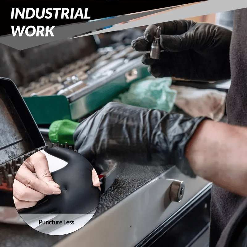 🔥 Heavy Duty Nitrile Gloves,6mil-50 Count