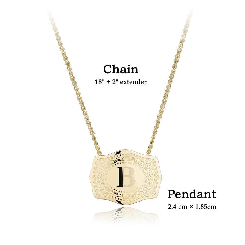 🤠 Handmade Western CowTag Initial Necklace ✨Your Story in 14K Gold Plated Perfection
