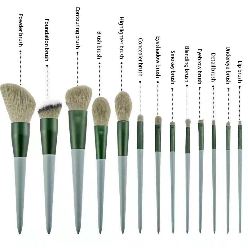 🔥13-Pc Professional Makeup Brush Kit – Soft Synthetic Hair for Face & Eyes – Travel-Friendly