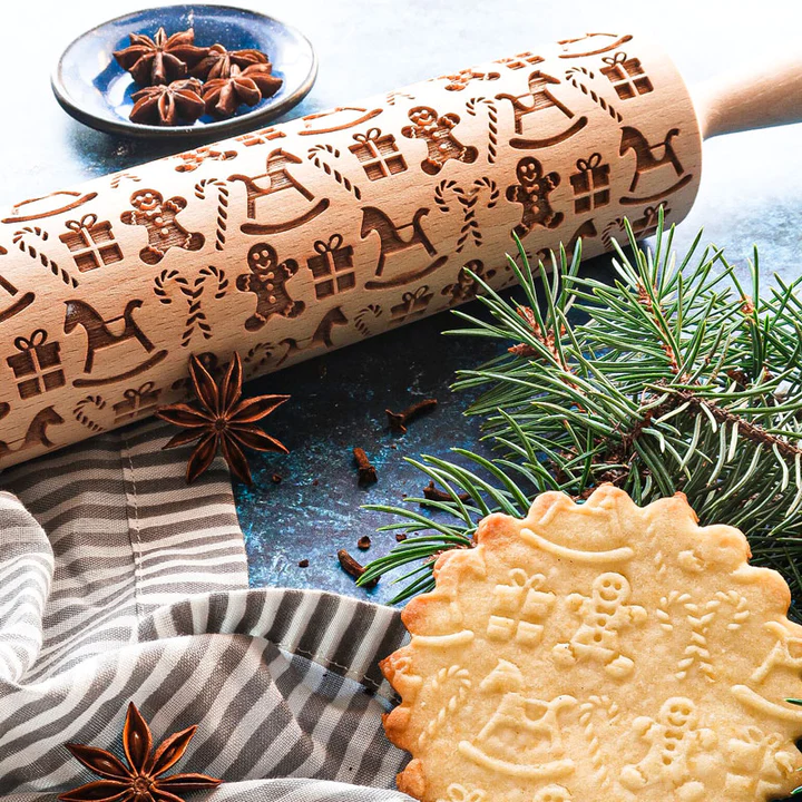 🍪CREATIVE EMBOSSING ROLLING PIN