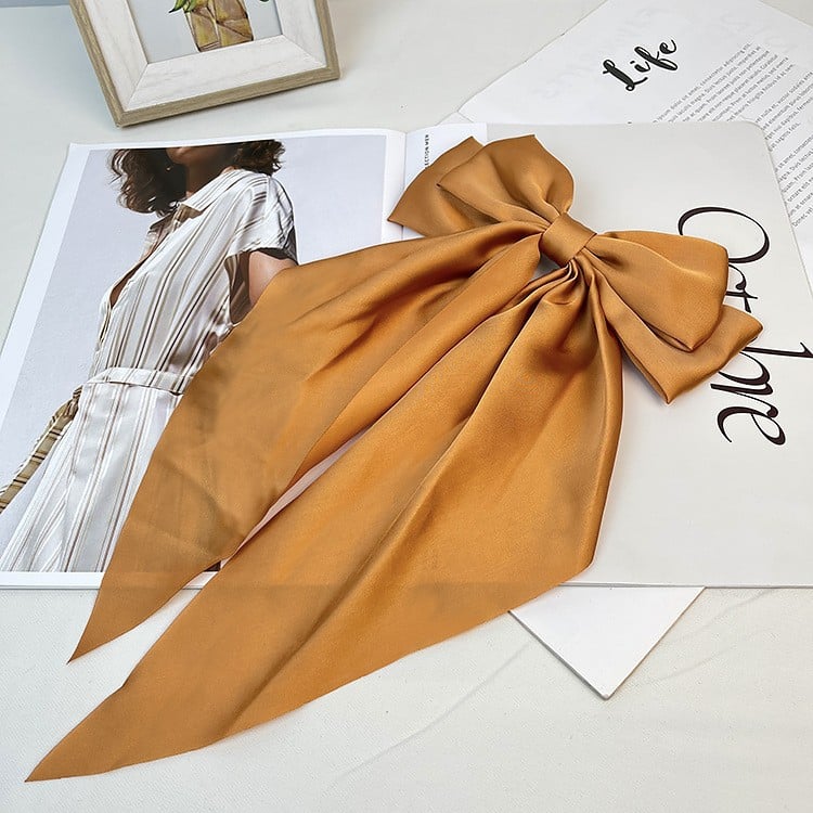 🔥Large Bow Hair Clip for Women – Wedding & Everyday Ponytail Accessory with Long Tail