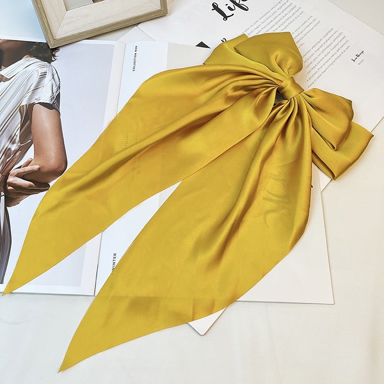🔥Large Bow Hair Clip for Women – Wedding & Everyday Ponytail Accessory with Long Tail