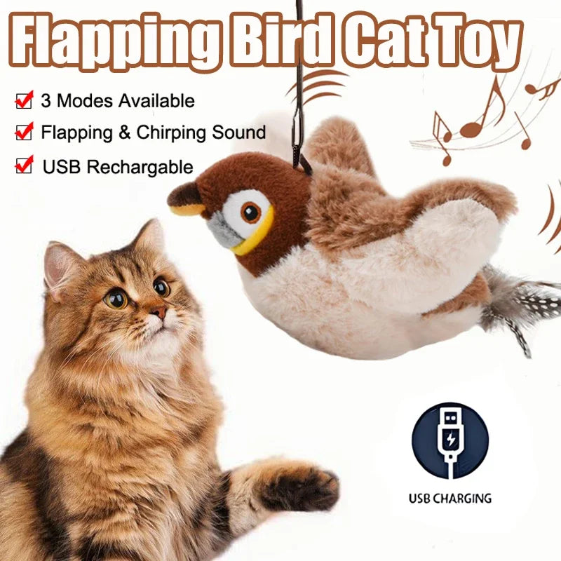 Flapping Bird Interactive Pet Toy
