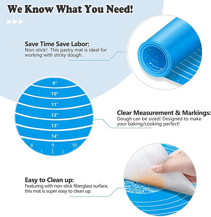 🍪KITCHEN ESSENTIALS🍪NON-STICK BAKING PASTRY MAT