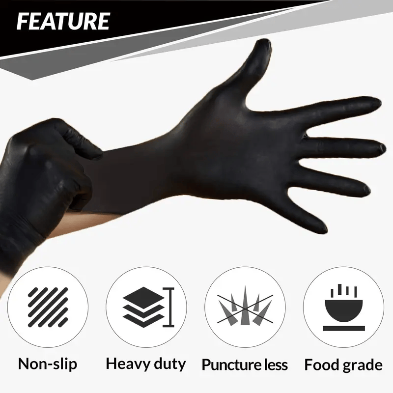 🔥 Heavy Duty Nitrile Gloves,6mil-50 Count