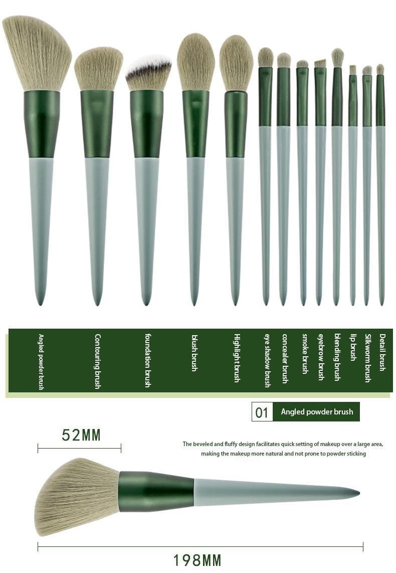 🔥13-Pc Professional Makeup Brush Kit – Soft Synthetic Hair for Face & Eyes – Travel-Friendly